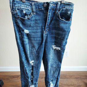 Junior Girls Dark Blue Jeggins